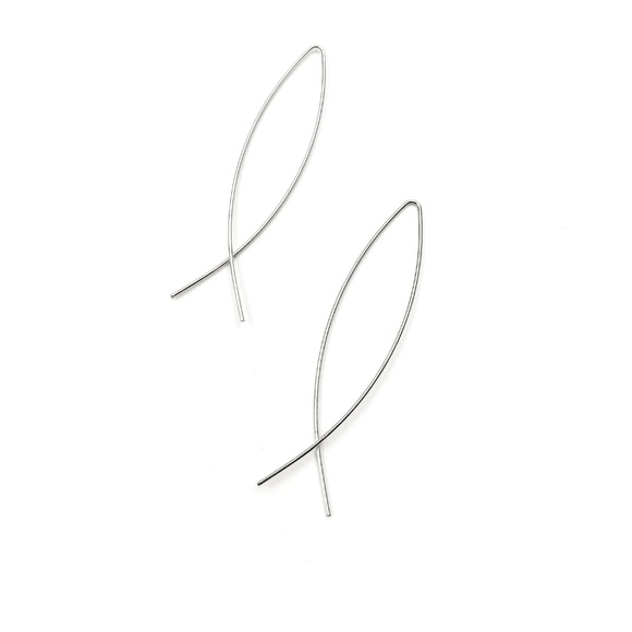 Wire Fish Shape Earrings - Picture 2 of 3